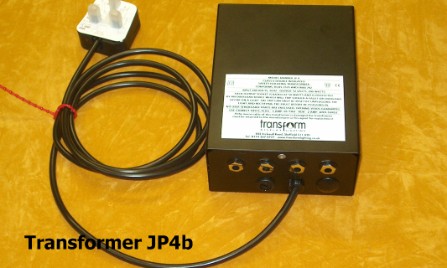 Transformer with jack sockets (JP4b)
