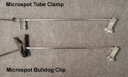 Microspot Tube Clamp and Bulldog Clip